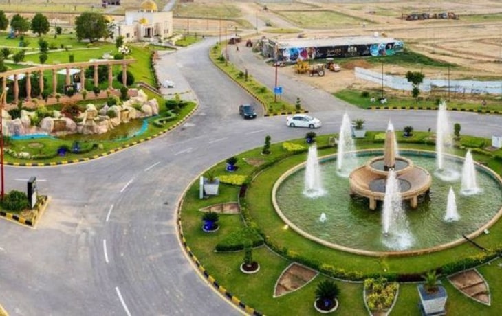 Completed society plantation project with mature trees in residential community by Naturevalley Lahore
